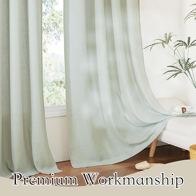 RYB HOME Linen Kitchen Curtains - Image 5