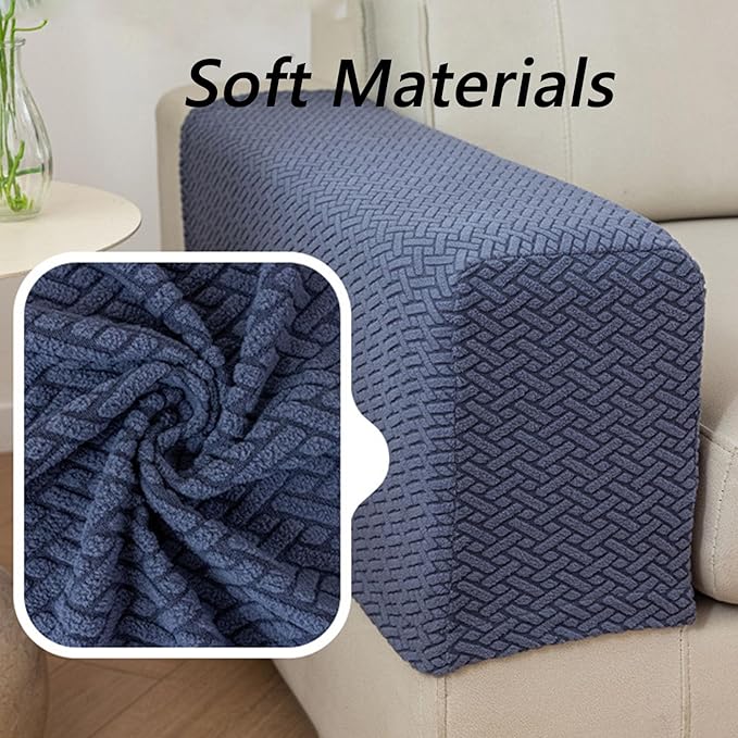 Soothing Home Sofa Covers, Sofa Hero Covers, Wear-Resistant Universal Couch Covers Washable Stretch Sectional Couch Cushion Covers (Grey,Arm Rest Covers 2pcs)