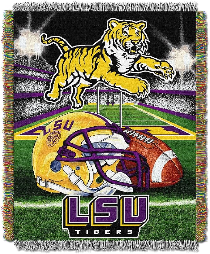 Officially Licensed NCAA "Home Field Advantage" Woven Tapestry Throw Blanket, 48" x 60", Multi Color