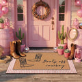 Tinideya 2 Pcs Door Mat Welcome Non Slip Coir Mats Floor Layering Doormats Seasonal for Front Porch Entryway Decor(Cowboy)
