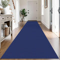 IOHOUZE Washable Exrea Long Hallway Runner Rug 3x14 Non Slip Rubber Backed Kitchen Runner Entryway Runner Indoor, Woven Rugs Floor Carpet for Kitchen Hall Entryway, Royal Blue/Navy