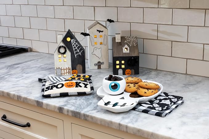 Mud Pie Led Wood Haunted House, Trick