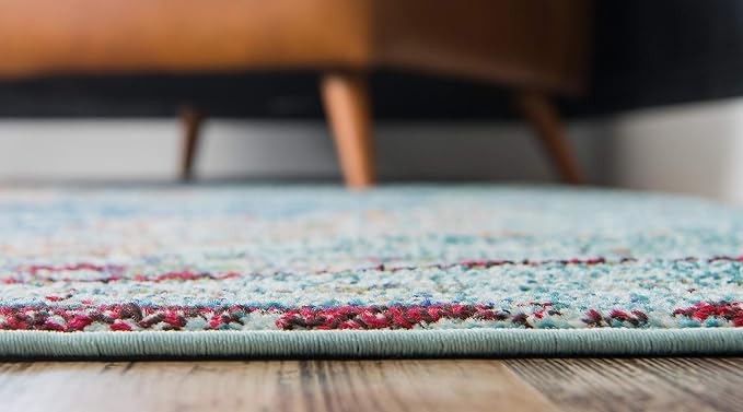 Unique Loom Outdoor Solid Collection Area Rug (9' x 12' 2" Rectangle Rust Red/Beige)