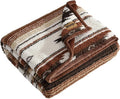 Wrangler - Faux Shearling Throw Blanket 50x60, Ultra Soft Reversible Plush Blanket for Couch, Western Style Room Decor, Cozy Throw for Sofa or Bed (Coyote Sands)