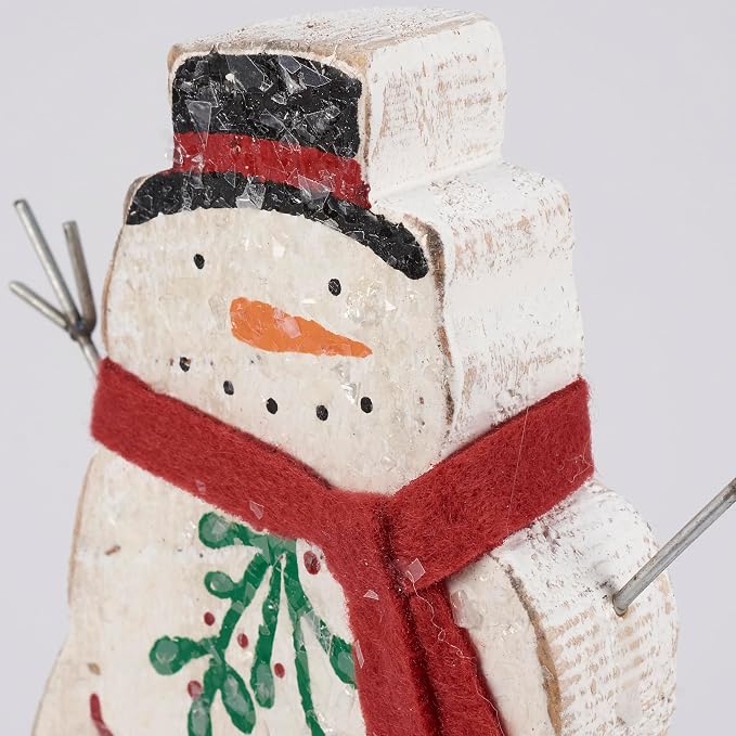 Primitives by Kathy Hand Lettered Christmas Winter Wishes Chunky Sitter Snowmen (Set of 3) | Chunky Sitter, Set of 3