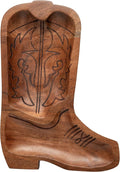 Karma Acacia Wood Boot Shaped Serving Bowl | Divided Dessert Dish, Serving Trays Platters, Wood Accent-Plates