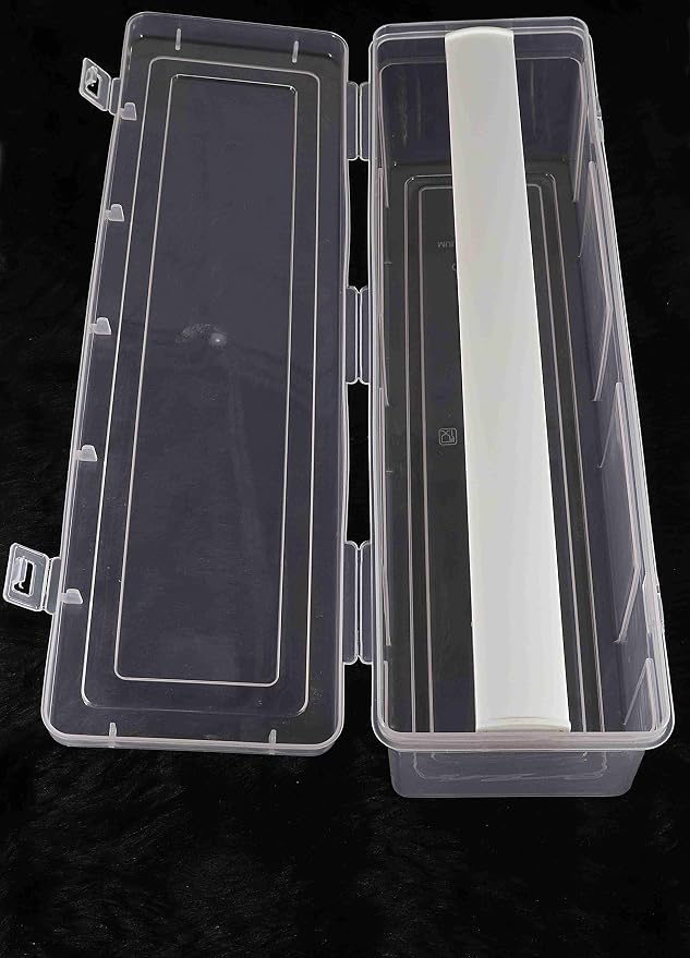 Multipurpose Plastic Storage Box with 1 Adjustable Rods l Storing Box For Bangles, Chuda, Kada, Watches, Scrunchies I (Transparent_1-Rod)