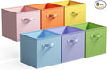 GRANNY SAYS 11x11 storage cubes for shelves, Rainbow-colored Storage Boxes for Cube Storage, 11-inch Cube Storage Bins for Organizing Clothes, Toys, and Books, Set of 6