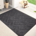 PURRUGS Dirt Trapping Door Mat 20" x 31.5", Non-Slip Machine Washable Entry Rug, Dog Doormat, Indoor Front Door Mat, Super Absorbent Entryway Rug for Muddy Shoes & Paws, Charcoal