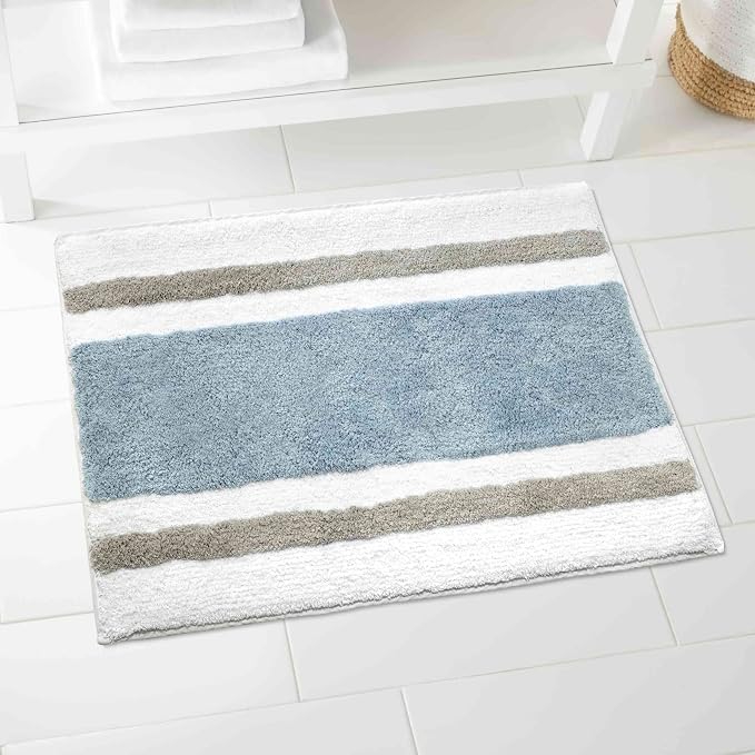Izod - Bathroom Rug 20x32, Soft, Non-Slip & Absorbent Cotton | Soft & Absorbent Cotton, Non-Slip Backing, Plush Comfort, Machine Washable, Everyday Bathroom Use
