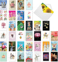 NobleWorks 36 Assorted Box Set Birthday Greeting Cards w/5 x 7 Inch Envelopes (36 Designs, 1 Each) Bday A Bunch Of Birthdays AC7744BDG-B1x36