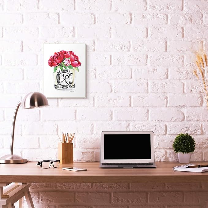 Fashion Designer Rose Glass, 13 x 19 Inch Mounted Print on Wall Plaque | Stupell Industries · By Amanda Greenwood · Ready to hang · Giftable floral accent · Made in USA