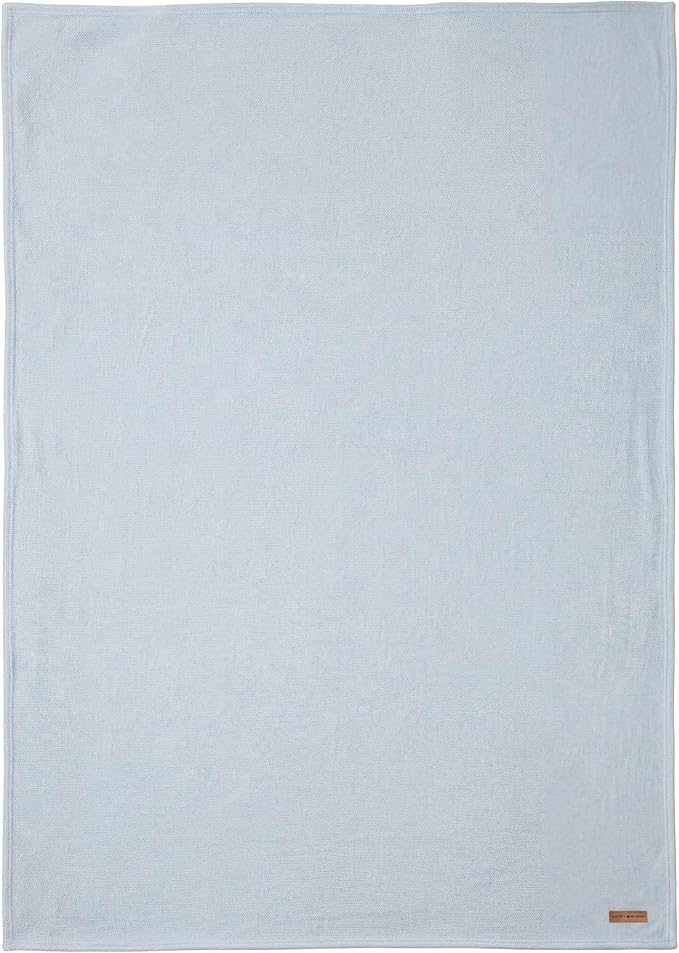 Lucky Brand Solid Plush 50"X70" Throw Blanket, Light Blue - Soft, Cozy, and Timeless Comfort