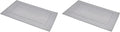 Amazon Basics Banded Bathroom Bath Rug Mat, Machine Washable, 100% Cotton, 31" x 20", Powder Gray (Pack of 2)