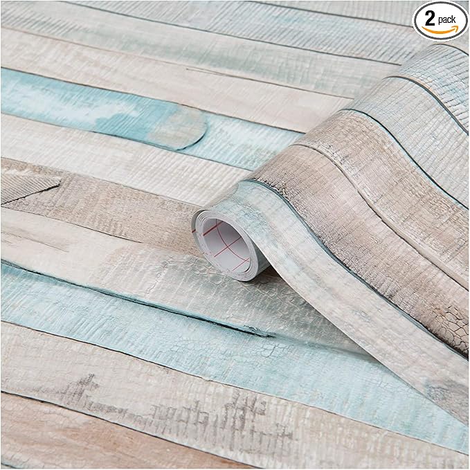 d-c-fix FA346-8131-2 Decorative Self-Adhesive Film, Beechwood, Large 26”x 78" Roll, 2-Pack