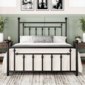 Allewie 14'' Full Size Metal Platform Bed Frame, Vintage Headboard, Black | 50'' Tall Victorian Headboard/Footboard/Mattress Foundation/Under Bed Storage/No Box Spring Needed/Easy Assembly/Noise Free