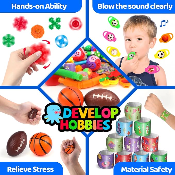 Amy & Benton 200PCS Party Favors for Kids 4-8 Goodie Bags Stuffers,Prize Box Toys for Kids Classroom,Toddler Bulk Fidget Toys Pinata Fillers,Classroom Birthday Gift Carnival Prizes Rewards