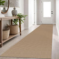 IOHOUZE Washable Exrea Long Hallway Runner Rug 3x16 Non Slip Rubber Backed Kitchen Runner Entryway Runner Indoor, Woven Rugs Floor Carpet for Kitchen Hall Entryway Stair, Orange/Tan/Brown