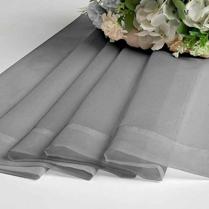 Lecloud Charcoal Grey Sheer Valances - Image 8