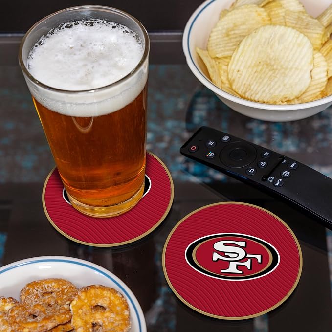 Rico Industries NFL Football Classic Favorites: PVC Coaster Set (4-Pack)