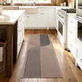 GarveeHome Easy Jute 2x8 Runner Rugs Modern Rainbow Rug for Hallway Kitchen Non Slip Indoor Outdoor Runner Door Mat for Laundry Porch