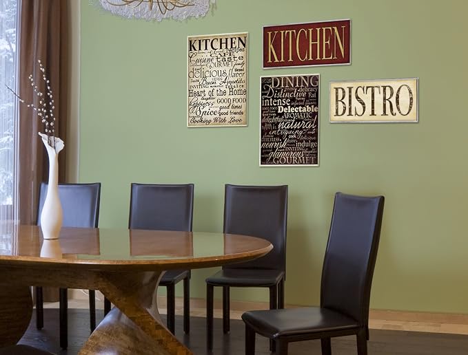 Stupell Home Décor Words In The Kitchen Off White Wall Plaque, 10 x 0.5 x 15, Proudly Made in USA