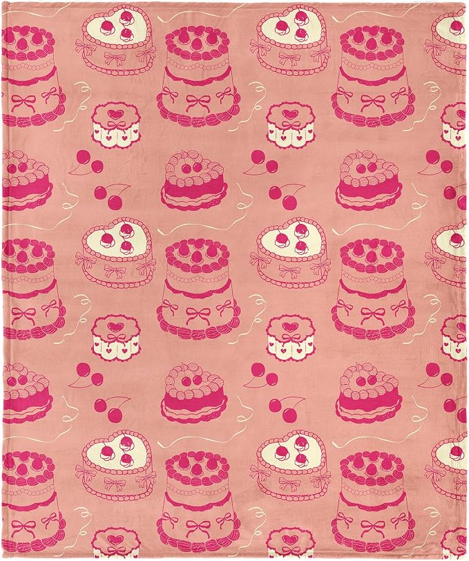 NORTHWEST Valentine's Day, V-Day Cakes, Silk Touch Throw Blanket 50 x 60 Inches