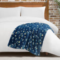 Lucky Brand Daisy Navy Blue Floral 50"X70" Cozy Plush Blanket - Premium Microfiber Throw for Luxurious Comfort and Style