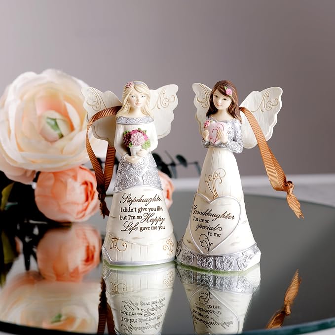 Pavilion Gift Company - Stepdaughter - 4.5" Angel Figurine Ornament Religious God Jesus Christian Christ Stepchildren Stepkids Gift Present from Stepdad Stepmom