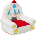 Amazon Basics Children's Plush Toddler Chair for Bedroom, Rocket, Multicolor