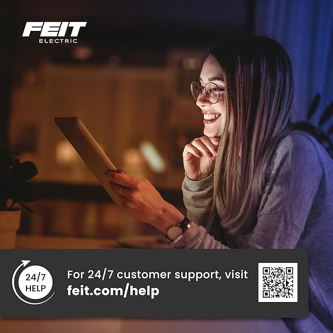 Feit Electric Smart Light Bulbs, A21 RGBW Color Changing, 100W Eq - 1 Pack