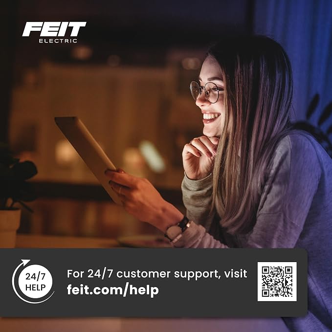 Feit Electric PAR38/RGBW/CA/AG 90 Watt Equiv, 2.4 GHz WiFi Only, No Hub Required, Color Changing and Tunable White