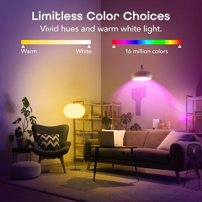 Geeni PRISMA 1050 Wi-Fi LED Light Bulb, Multicolor (2700K): Dimmable LED, A21, 75-Watt Equivalent: Works with Alexa & Google Assistant