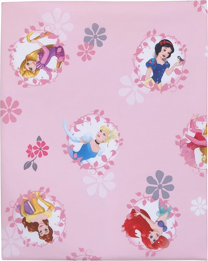 Disney Pretty Princess Toddler Bed, 4 Piece Set, Pink