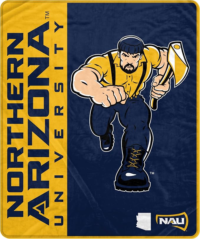 Proformance Home NCAA Northern Arizona Lumberjacks Endzone Ultra Soft Tailgate Throw