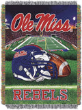 Officially Licensed NCAA "Home Field Advantage" Woven Tapestry Throw Blanket, 48" x 60", Multi Color
