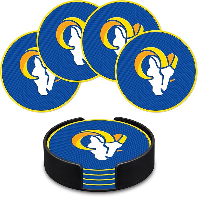 Rico Industries NFL Football Classic Favorites: PVC Coaster Set (4-Pack)