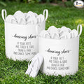 Yungyan 2 Pcs White Wedding Baskets 16 Inch Large Flip-flops and Shoes Storage Baskets with Handles for Holding Flip Flops Shoes Trugs for Picnics Wedding Decoration Party Favors Gift Garden Ceremony