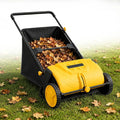 22-Inch Push Lawn Sweeper, Leaf & Grass Collector for Clippings, Wet Leaves & Twigs with 3.5 Ft³ Hopper Bag, 10-Inch All-Terrain Wheels, Adjustable Sweeping Height, Leaf Sweeper for Lawn, Yard, Garden