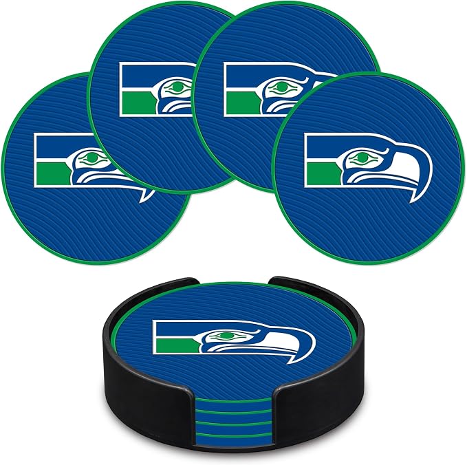Rico Industries NFL Football Classic Favorites: PVC Coaster Set (4-Pack)