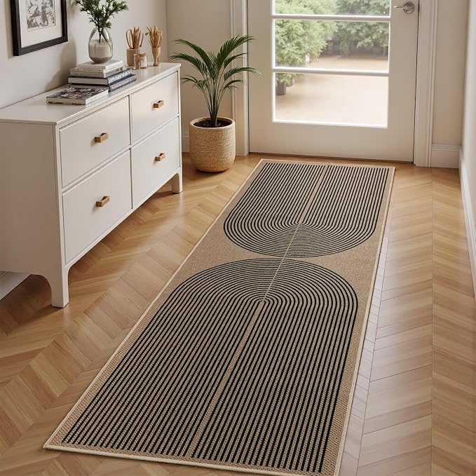 EDIMENS 2x6 Runner Rug Easy Jute Washable Kitchen Indoor Outdoor Non Slip | Rugs for Kitchen Floor Runner Rug for Laundry Balcony Low Pile Rugs Rainbow Carpet for Hallway Runner 6ft Entry