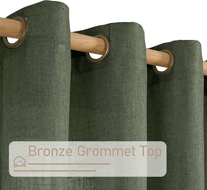 LAMIT Long Linen Curtains 2 Panels Set - Image 2