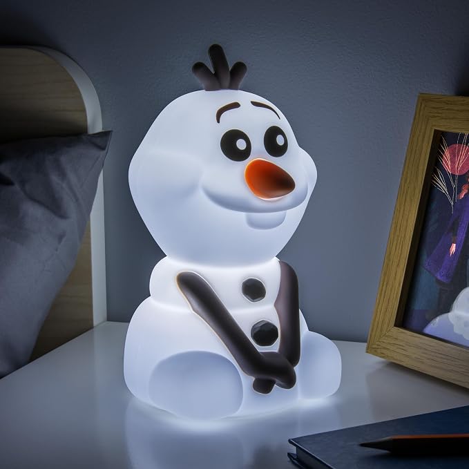 Paladone Frozen Olaf SquishyGlo Light – Official Disney Silicone Lamp for Kids & Teens – Cordless, Rechargeable Night Light – Fun Bedroom Decor & Collectible Gift | Soft Squishy Silicone Design • Rechargeable Cordless Lamp • Auto-Off Timer And Tap Cont...