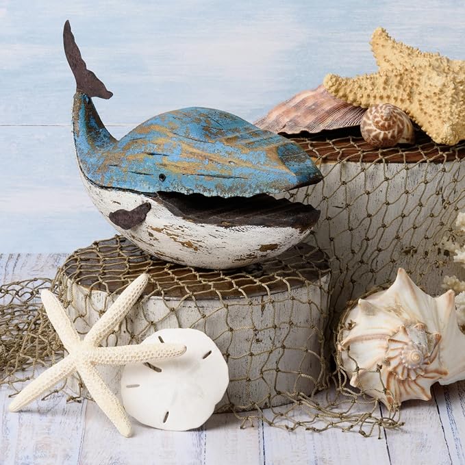 Primitives by Kathy Large Blue Whale Home Décor Sitter