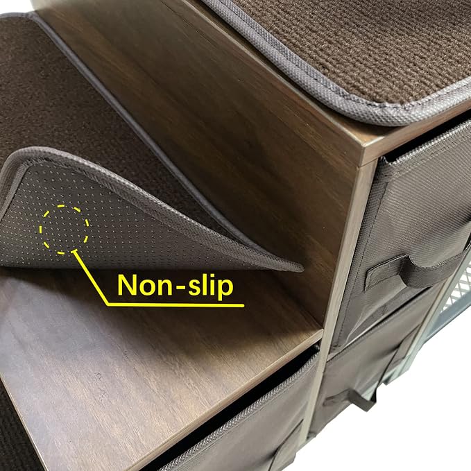 GDLF Bunk Beds Window Perch for Dogs Bedside Lounge Elevated Dog Bed Multi-Level Platform with Foam Upholstery, Non-Slip Pad and Storage