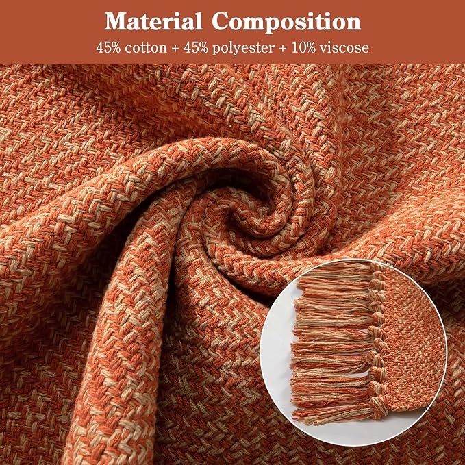 Collive Small Bathroom Rug 2' x 3', Modern Farmhouse Kitchen Mat Hand-Woven Washable Entryway Rugs, Reversible Low Profile Front Door Mat Terracotta Fall Carpet for Porch Back Bedroom Decor