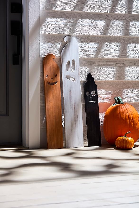Mud Pie Halloween Decorative Plank, Skelton, 4 1/2" x 22"