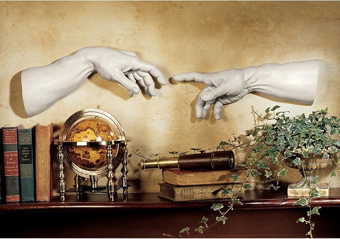 Design Toscano The Creation Wall Sculpture in Ancient Stone (Set of 2),Antique Stone