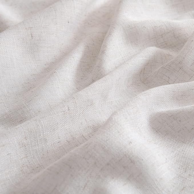MIULEE White Linen Curtains 84 Inch Length - Image 4