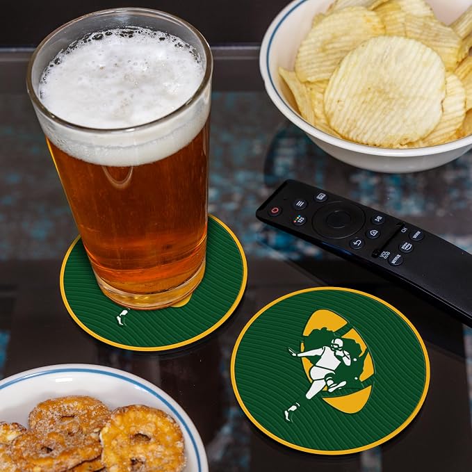 Rico Industries NFL Football Classic Favorites: PVC Coaster Set (4-Pack)